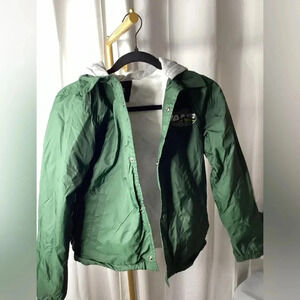 Vans green jacket hoodie size medium
